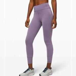 LULULEMON Purple Quartz In Movement Everlux Tight Active Yoga Training Size 6